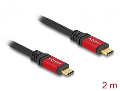 Cablu USB 3.2 type C PD 3.0 5Gb/100W E-Marker T-T 2m, Delock 80091